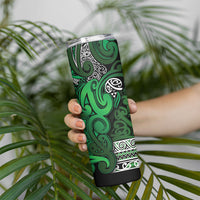 Aotearoa Iwi Ngati Maniapoto Skinny Tumbler Maori Wharenui House Tribal Pattern