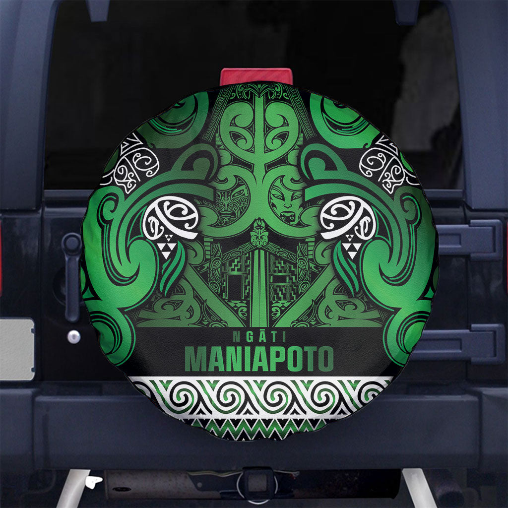 Aotearoa Iwi Ngati Maniapoto Spare Tire Cover Maori Wharenui House Tribal Pattern