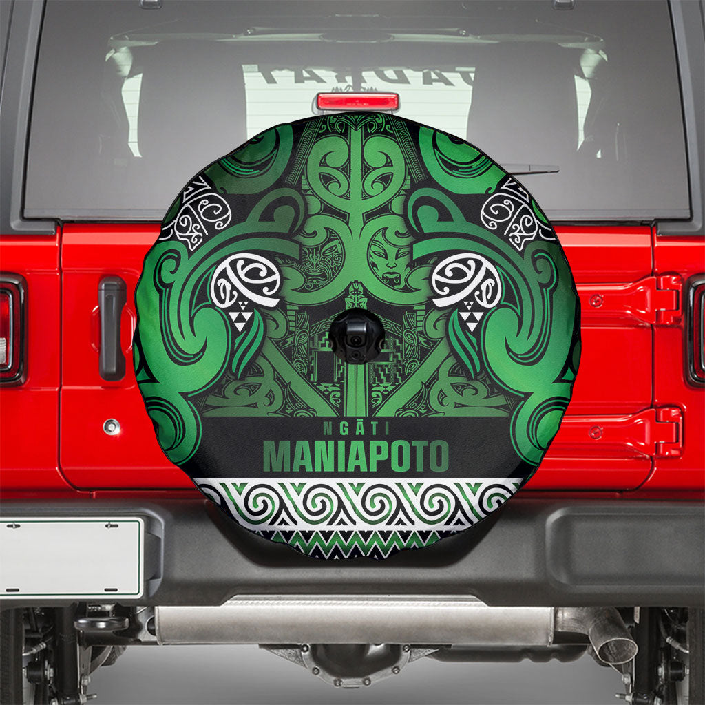 Aotearoa Iwi Ngati Maniapoto Spare Tire Cover Maori Wharenui House Tribal Pattern