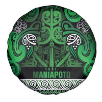 Aotearoa Iwi Ngati Maniapoto Spare Tire Cover Maori Wharenui House Tribal Pattern