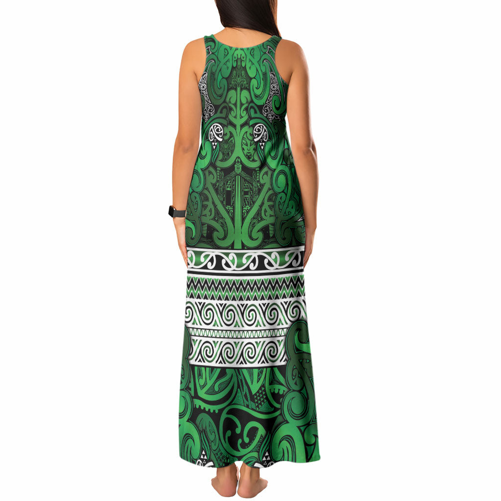 Aotearoa Iwi Ngati Maniapoto Tank Maxi Dress Maori Wharenui House Tribal Pattern