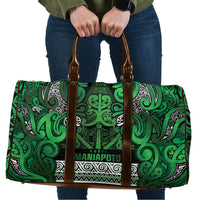 Aotearoa Iwi Ngati Maniapoto Travel Bag Maori Wharenui House Tribal Pattern