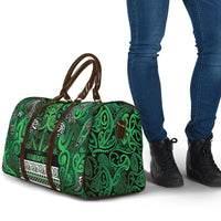 Aotearoa Iwi Ngati Maniapoto Travel Bag Maori Wharenui House Tribal Pattern