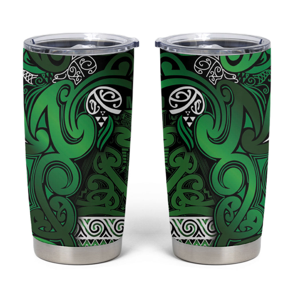Aotearoa Iwi Ngati Maniapoto Tumbler Cup Maori Wharenui House Tribal Pattern