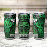 Aotearoa Iwi Ngati Maniapoto Tumbler Cup Maori Wharenui House Tribal Pattern