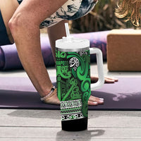 Aotearoa Iwi Ngati Maniapoto Tumbler With Handle Maori Wharenui House Tribal Pattern
