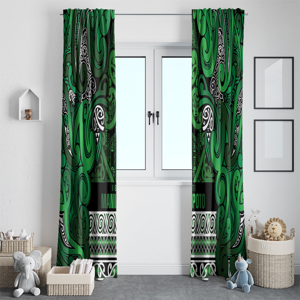 Aotearoa Iwi Ngati Maniapoto Window Curtain Maori Wharenui House Tribal Pattern
