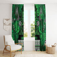 Aotearoa Iwi Ngati Maniapoto Window Curtain Maori Wharenui House Tribal Pattern