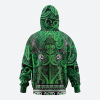 Aotearoa Iwi Ngati Maniapoto Zip Hoodie Maori Wharenui House Tribal Pattern