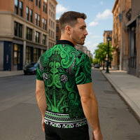 Aotearoa Iwi Ngati Maniapoto Zipper Polo Shirt Maori Wharenui House Tribal Pattern