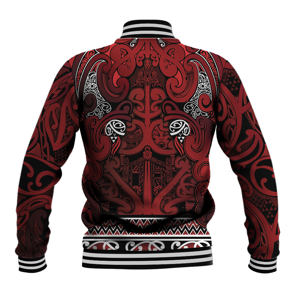 Aotearoa Iwi Te Arawa Baseball Jacket Maori Wharenui House Tribal Pattern
