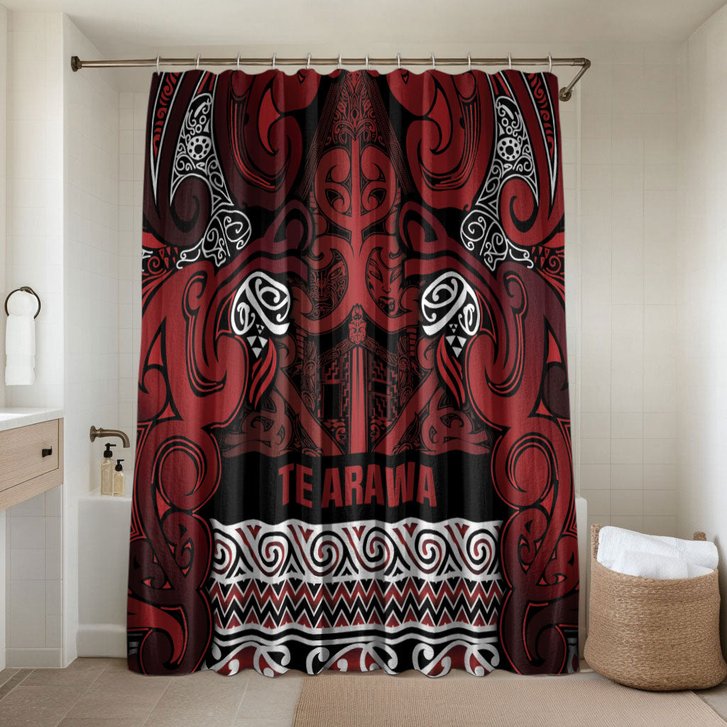 Aotearoa Iwi Te Arawa Bathroom Set Maori Wharenui House Tribal Pattern