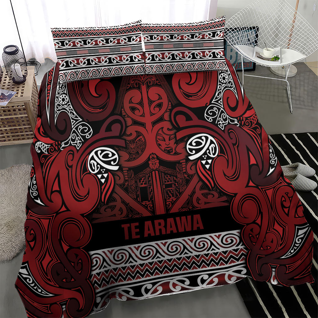 Aotearoa Iwi Te Arawa Bedding Set Maori Wharenui House Tribal Pattern