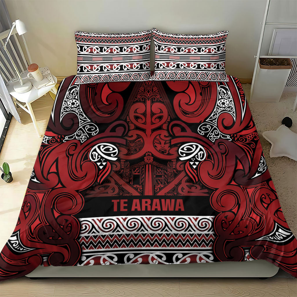 Aotearoa Iwi Te Arawa Bedding Set Maori Wharenui House Tribal Pattern
