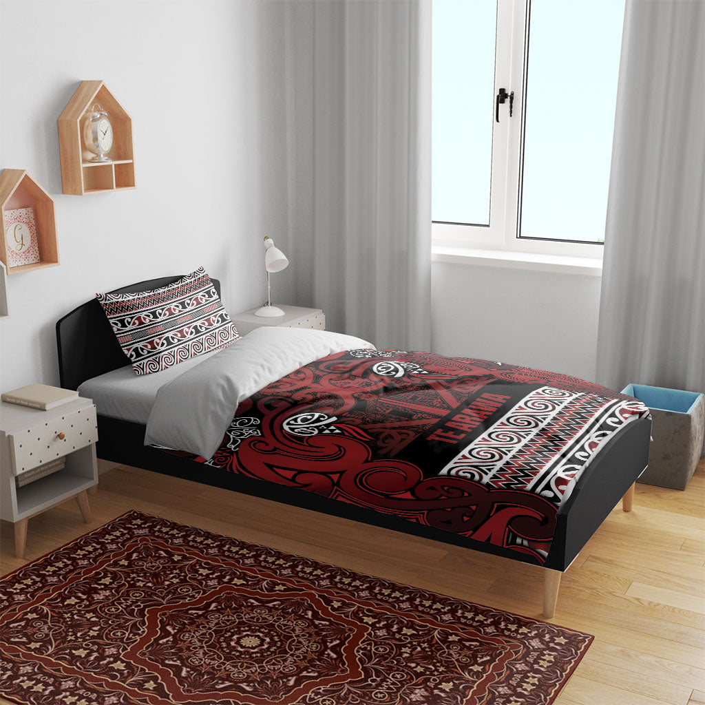 Aotearoa Iwi Te Arawa Bedding Set Maori Wharenui House Tribal Pattern
