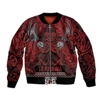 Aotearoa Iwi Te Arawa Bomber Jacket Maori Wharenui House Tribal Pattern