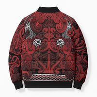 Aotearoa Iwi Te Arawa Bomber Puffer Jacket Maori Wharenui House Tribal Pattern