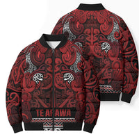 Aotearoa Iwi Te Arawa Bomber Puffer Jacket Maori Wharenui House Tribal Pattern