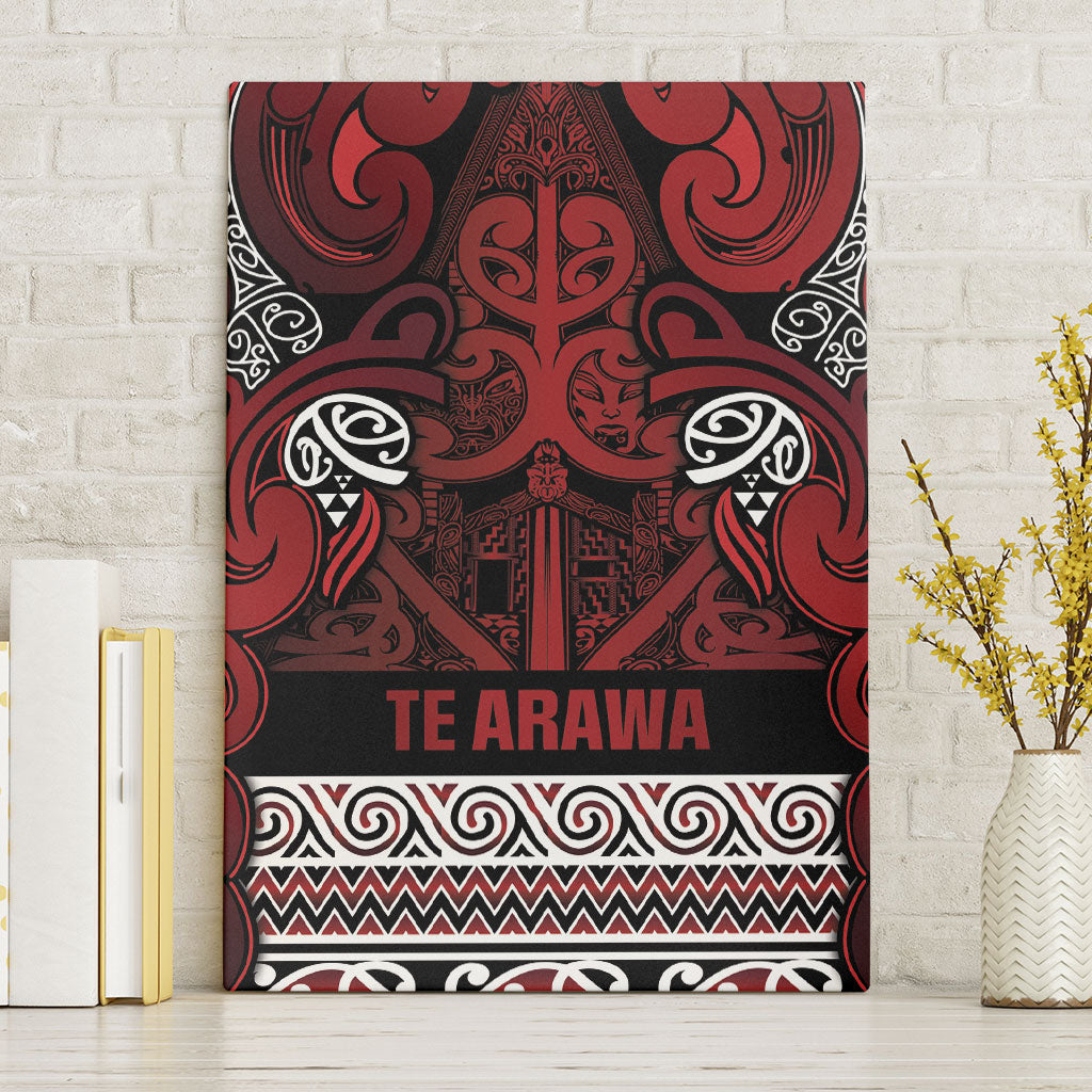 Aotearoa Iwi Te Arawa Canvas Wall Art Maori Wharenui House Tribal Pattern