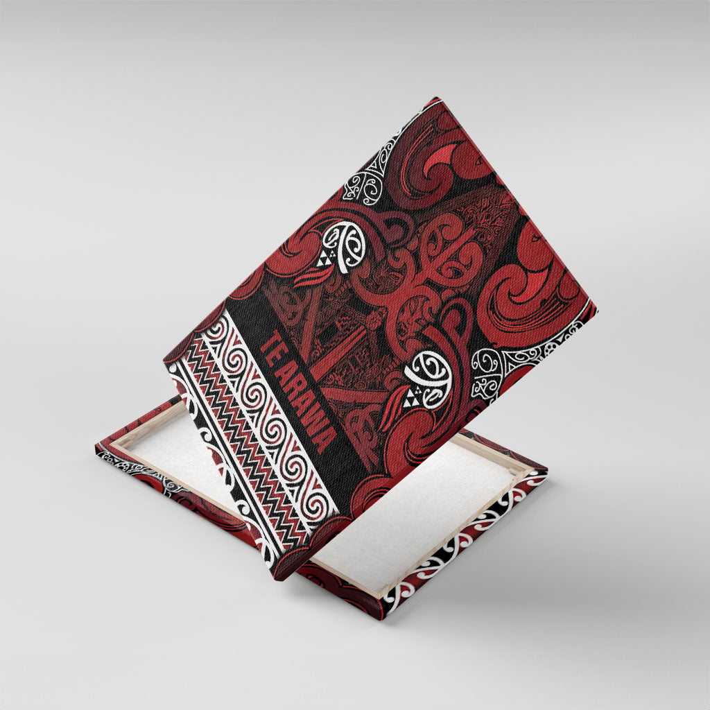 Aotearoa Iwi Te Arawa Canvas Wall Art Maori Wharenui House Tribal Pattern