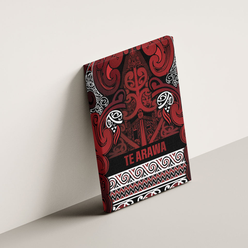 Aotearoa Iwi Te Arawa Canvas Wall Art Maori Wharenui House Tribal Pattern
