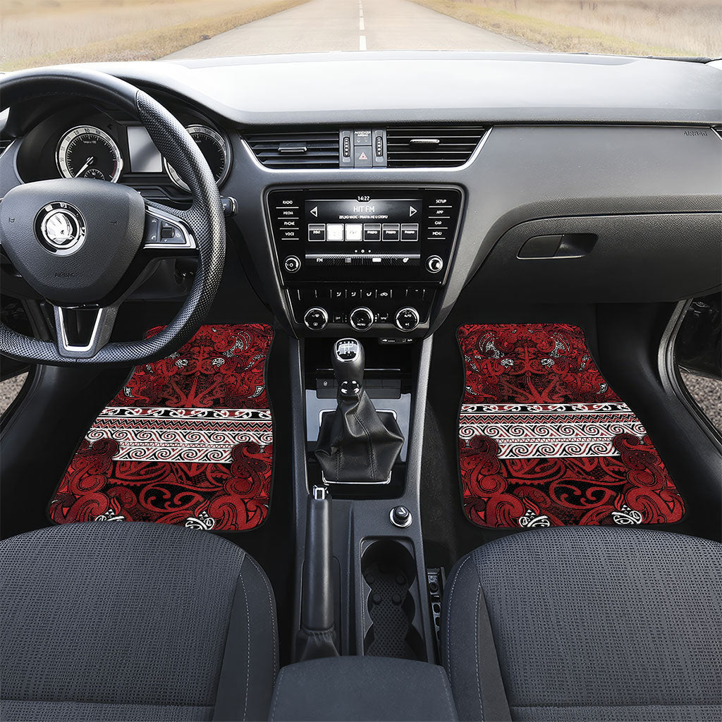 Aotearoa Iwi Te Arawa Car Mats Maori Wharenui House Tribal Pattern