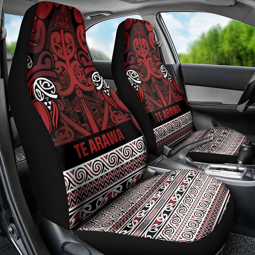 Aotearoa Iwi Te Arawa Car Seat Cover Maori Wharenui House Tribal Pattern