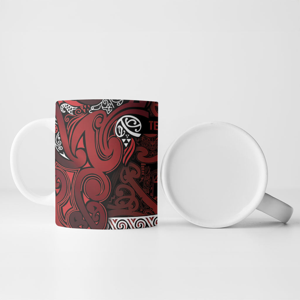 Aotearoa Iwi Te Arawa Ceramic Mug Maori Wharenui House Tribal Pattern