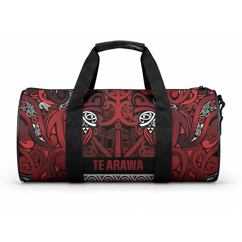 Aotearoa Iwi Te Arawa Duffle Bag Maori Wharenui House Tribal Pattern