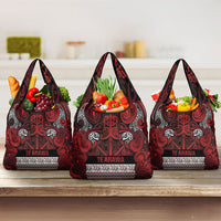 Aotearoa Iwi Te Arawa Grocery Bag Maori Wharenui House Tribal Pattern