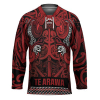 Aotearoa Iwi Te Arawa Hockey Jersey Maori Wharenui House Tribal Pattern