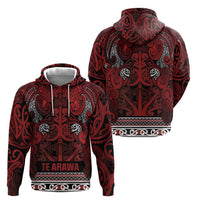 Aotearoa Iwi Te Arawa Hoodie Maori Wharenui House Tribal Pattern
