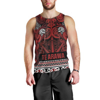 Aotearoa Iwi Te Arawa Men Tank Top Maori Wharenui House Tribal Pattern