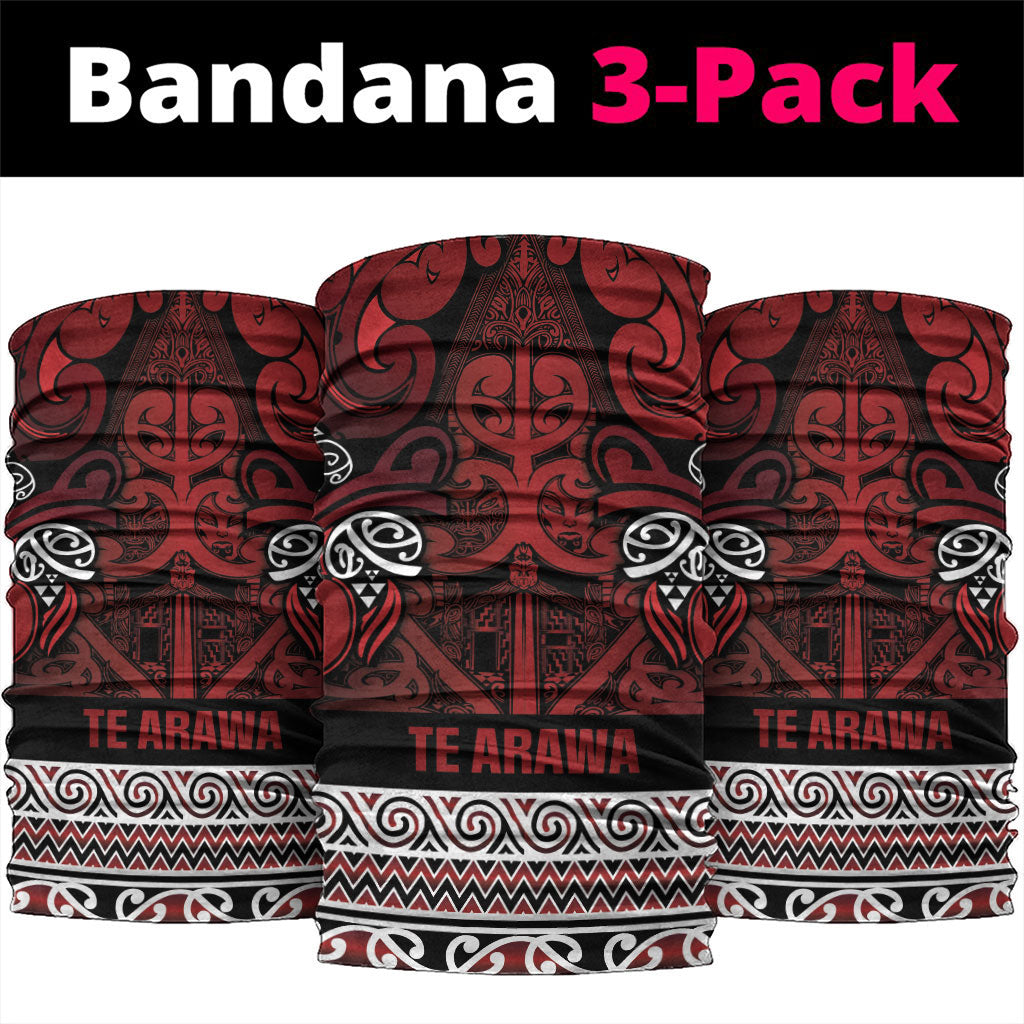 Aotearoa Iwi Te Arawa Neck Gaiter Maori Wharenui House Tribal Pattern