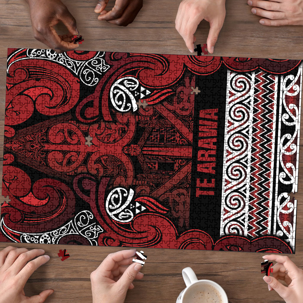 Aotearoa Iwi Te Arawa Puzzle Maori Wharenui House Tribal Pattern