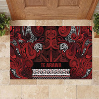 Aotearoa Iwi Te Arawa Rubber Doormat Maori Wharenui House Tribal Pattern
