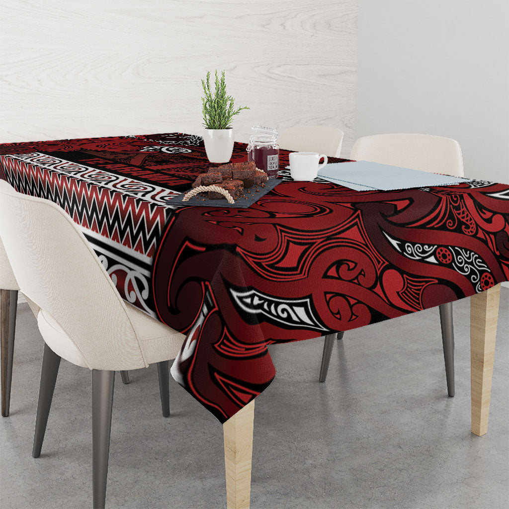 Aotearoa Iwi Te Arawa Tablecloth Maori Wharenui House Tribal Pattern