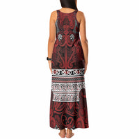Aotearoa Iwi Te Arawa Tank Maxi Dress Maori Wharenui House Tribal Pattern