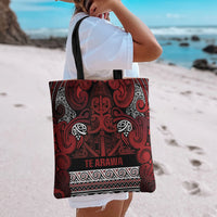Aotearoa Iwi Te Arawa Tote Bag Maori Wharenui House Tribal Pattern