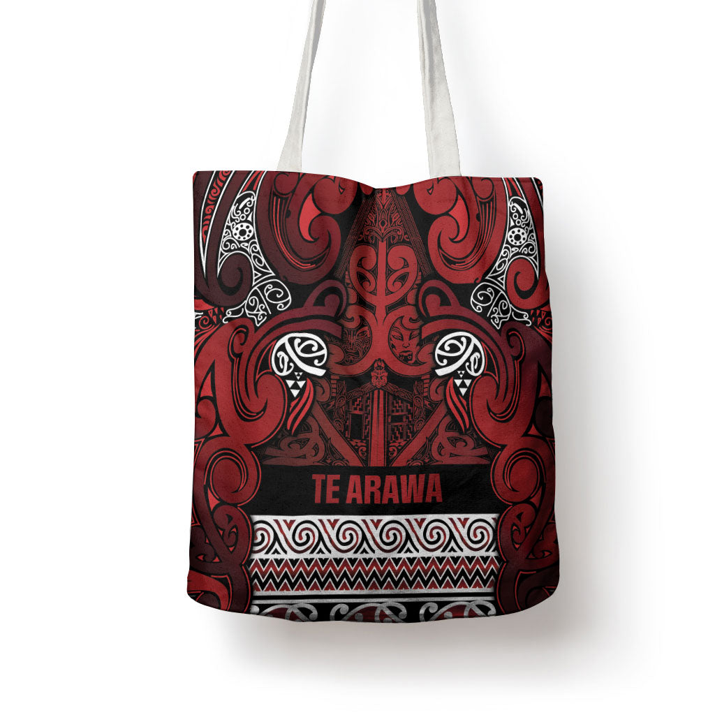 Aotearoa Iwi Te Arawa Tote Bag Maori Wharenui House Tribal Pattern