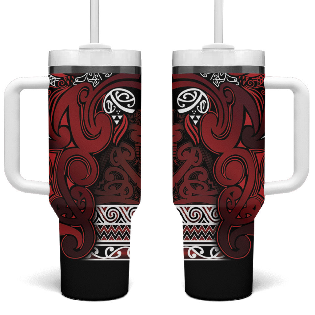 Aotearoa Iwi Te Arawa Tumbler With Handle Maori Wharenui House Tribal Pattern