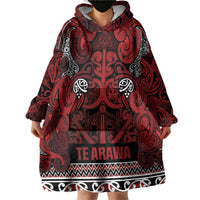 Aotearoa Iwi Te Arawa Wearable Blanket Hoodie Maori Wharenui House Tribal Pattern