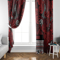 Aotearoa Iwi Te Arawa Window Curtain Maori Wharenui House Tribal Pattern