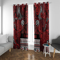 Aotearoa Iwi Te Arawa Window Curtain Maori Wharenui House Tribal Pattern