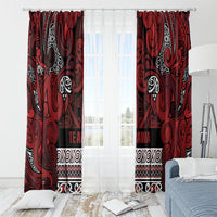 Aotearoa Iwi Te Arawa Window Curtain Maori Wharenui House Tribal Pattern