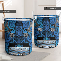 Aotearoa Iwi Ngati Porou Laundry Basket Maori Wharenui House Tribal Pattern