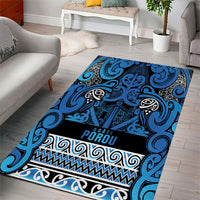 Aotearoa Iwi Ngati Porou Area Rug Maori Wharenui House Tribal Pattern