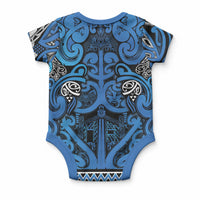 Aotearoa Iwi Ngati Porou Baby Onesie Maori Wharenui House Tribal Pattern
