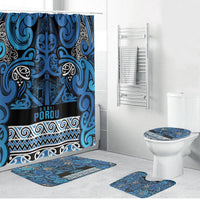 Aotearoa Iwi Ngati Porou Bathroom Set Maori Wharenui House Tribal Pattern