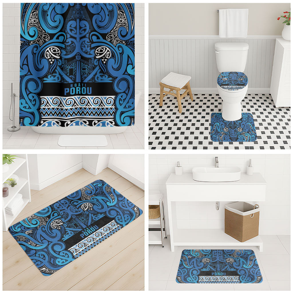 Aotearoa Iwi Ngati Porou Bathroom Set Maori Wharenui House Tribal Pattern